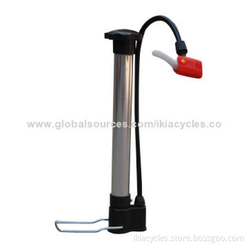 Small square steel bicycle pump with high pressure, fashionable appearance
